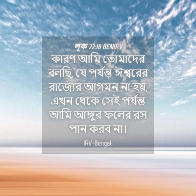 Picture 04 - লূক 22:18 BENIRV - কারণ আমি তোমাদের - Bible Verse Picture