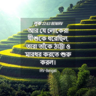 Picture 04 - লূক 22:63 BENIRV - আর যে লোকেরা - Bible Verse Picture