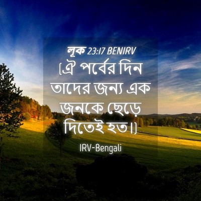 Picture 04 - লূক 23:17 BENIRV - (ঐ পর্বের দিন তাদের - Bible Verse Picture