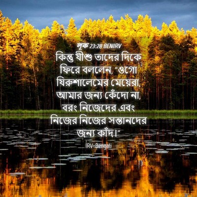 Picture 04 - লূক 23:28 BENIRV - কিন্তু যীশু তাদের - Bible Verse Picture
