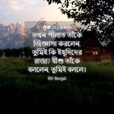 Picture 04 - লূক 23:3 BENIRV - তখন পীলাত তাঁকে - Bible Verse Picture