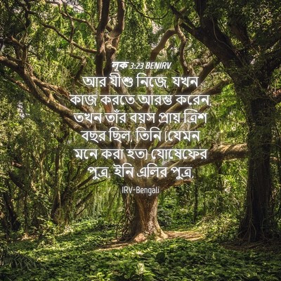 Picture 04 - লূক 3:23 BENIRV - আর যীশু নিজে, যখন - Bible Verse Picture
