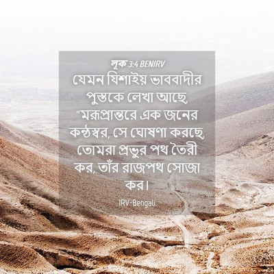 Picture 04 - লূক 3:4 BENIRV - যেমন যিশাইয় - Bible Verse Picture