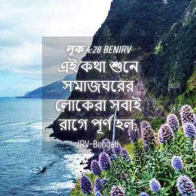 Picture 04 - লূক 4:28 BENIRV - এই কথা শুনে - Bible Verse Picture