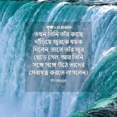 Picture 04 - লূক 4:39 BENIRV - তখন তিনি তাঁর কাছে - Bible Verse Picture