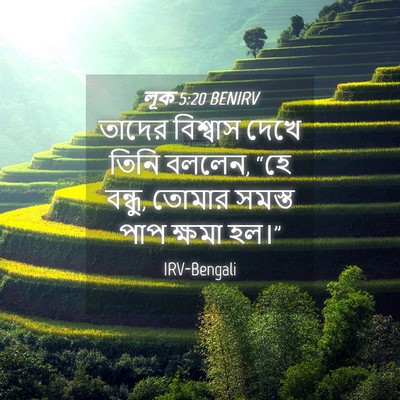 Picture 04 - লূক 5:20 BENIRV - তাদের বিশ্বাস - Bible Verse Picture