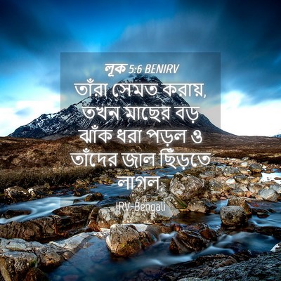Picture 04 - লূক 5:6 BENIRV - তাঁরা সেমত করায়, - Bible Verse Picture