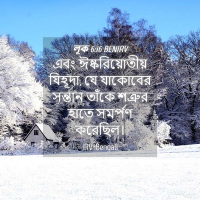 Picture 04 - লূক 6:16 BENIRV - এবং ঈষ্করিয়োতীয় - Bible Verse Picture