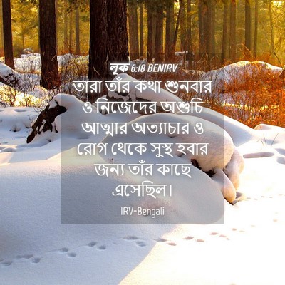 Picture 04 - লূক 6:18 BENIRV - তারা তাঁর কথা - Bible Verse Picture
