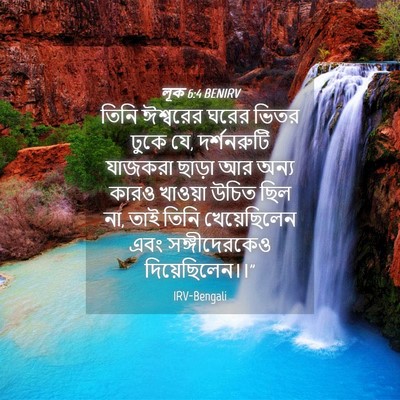 Picture 04 - লূক 6:4 BENIRV - তিনি ঈশ্বরের ঘরের - Bible Verse Picture