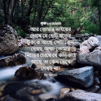 Picture 04 - লূক 6:41 BENIRV - আর তোমার ভাইয়ের - Bible Verse Picture