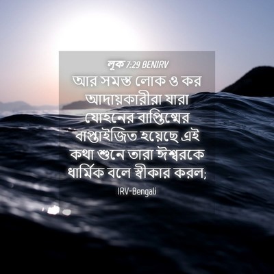 Picture 04 - লূক 7:29 BENIRV - আর সমস্ত লোক ও কর - Bible Verse Picture