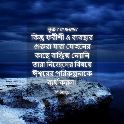 Picture 04 - লূক 7:30 BENIRV - কিন্তু ফরীশী ও - Bible Verse Picture