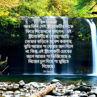 Picture 04 - লূক 7:44 BENIRV - আর তিনি সেই - Bible Verse Picture