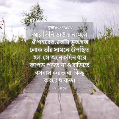 Picture 04 - লূক 8:27 BENIRV - আর তিনি ডাঙায় - Bible Verse Picture