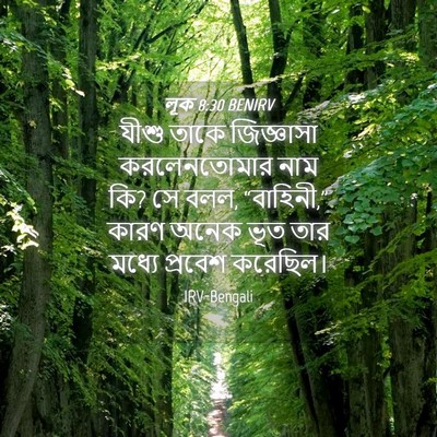 Picture 04 - লূক 8:30 BENIRV - যীশু তাকে - Bible Verse Picture