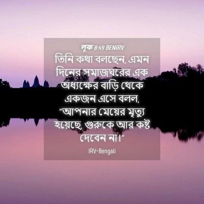 Picture 04 - লূক 8:49 BENIRV - তিনি কথা বলছেন, এমন - Bible Verse Picture