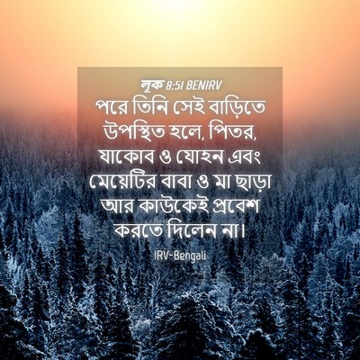 Picture 04 - লূক 8:51 BENIRV - পরে তিনি সেই - Bible Verse Picture