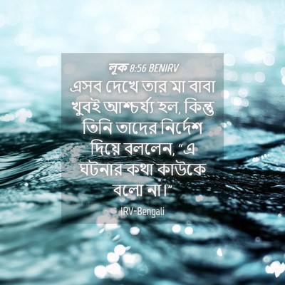 Picture 04 - লূক 8:56 BENIRV - এসব দেখে তার মা - Bible Verse Picture
