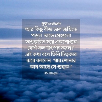 Picture 04 - লূক 8:8 BENIRV - আর কিছু বীজ ভাল - Bible Verse Picture