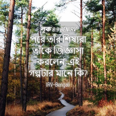 Picture 04 - লূক 8:9 BENIRV - পরে তাঁর শিষ্যরা - Bible Verse Picture