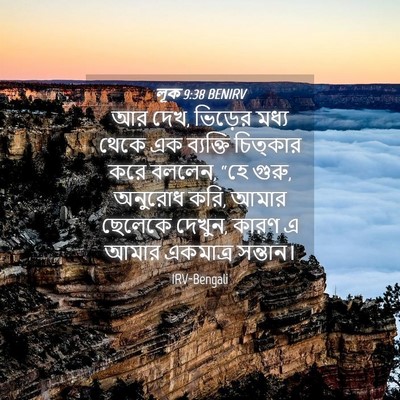 Picture 04 - লূক 9:38 BENIRV - আর দেখ, ভিড়ের মধ্য - Bible Verse Picture