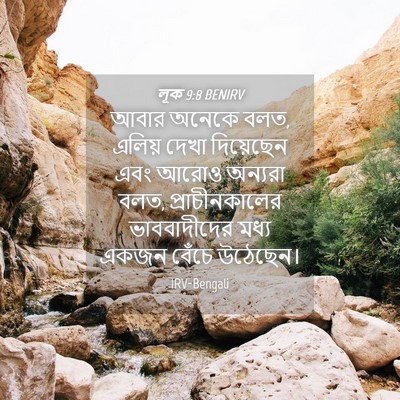 Picture 04 - লূক 9:8 BENIRV - আবার অনেকে বলত, - Bible Verse Picture