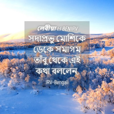 Picture 04 - লেবীয়া 1:1 BENIRV - সদাপ্রভু মোশিকে - Bible Verse Picture