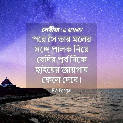 Picture 04 - লেবীয়া 1:16 BENIRV - পরে সে তার মলের - Bible Verse Picture