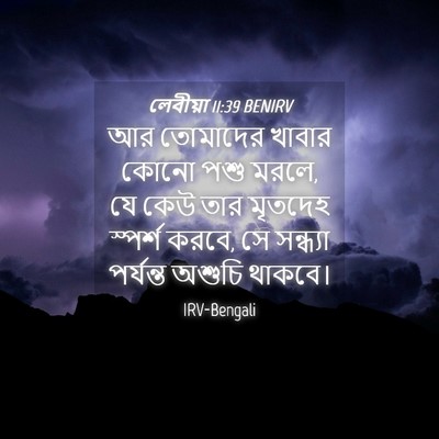 Picture 04 - লেবীয়া 11:39 BENIRV - আর তোমাদের খাবার - Bible Verse Picture