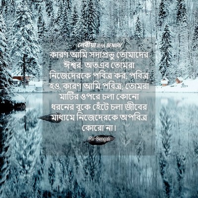 Picture 04 - লেবীয়া 11:44 BENIRV - কারণ আমি সদাপ্রভু - Bible Verse Picture