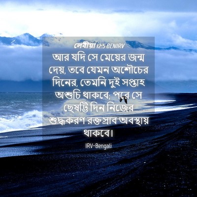 Picture 04 - লেবীয়া 12:5 BENIRV - আর যদি সে মেয়ের - Bible Verse Picture