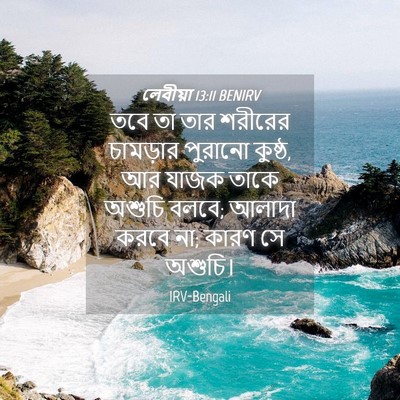 Picture 04 - লেবীয়া 13:11 BENIRV - তবে তা তার শরীরের - Bible Verse Picture