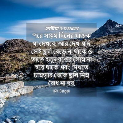 Picture 04 - লেবীয়া 13:32 BENIRV - পরে সপ্তম দিনের - Bible Verse Picture