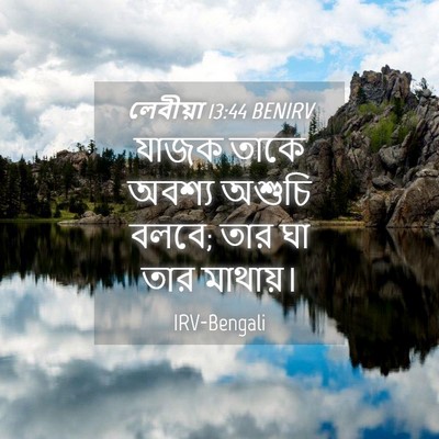 Picture 04 - লেবীয়া 13:44 BENIRV - যাজক তাকে অবশ্য - Bible Verse Picture