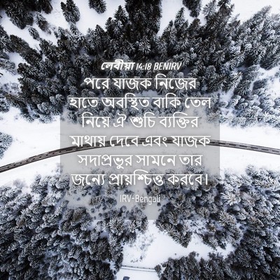 Picture 04 - লেবীয়া 14:18 BENIRV - পরে যাজক নিজের - Bible Verse Picture