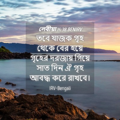 Picture 04 - লেবীয়া 14:38 BENIRV - তবে যাজক গৃহ থেকে - Bible Verse Picture