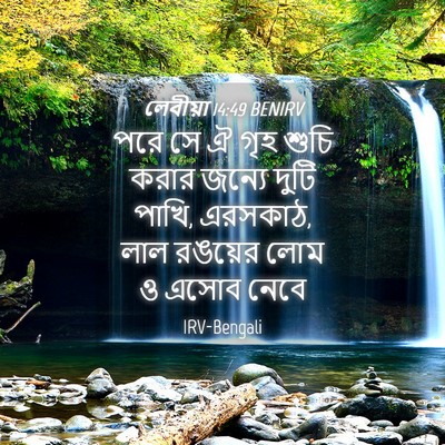 Picture 04 - লেবীয়া 14:49 BENIRV - পরে সে ঐ গৃহ শুচি - Bible Verse Picture