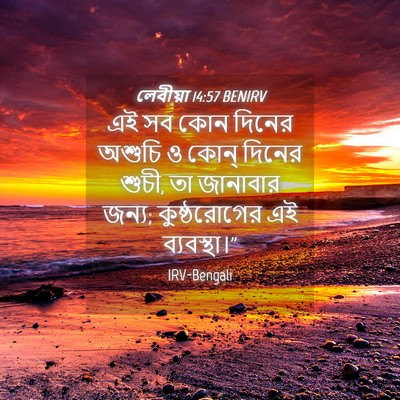Picture 04 - লেবীয়া 14:57 BENIRV - এই সব কোন দিনের - Bible Verse Picture