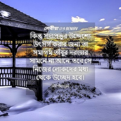 Picture 04 - লেবীয়া 17:9 BENIRV - কিন্তু সদাপ্রভুর - Bible Verse Picture
