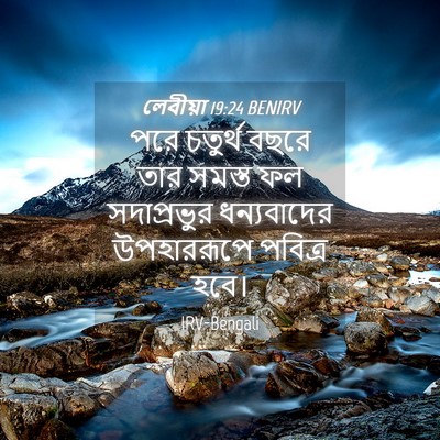 Picture 04 - লেবীয়া 19:24 BENIRV - পরে চতুর্থ বছরে - Bible Verse Picture