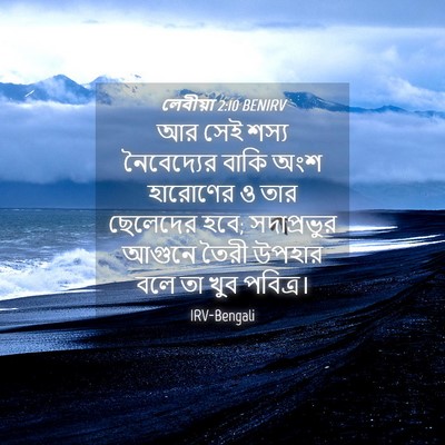 Picture 04 - লেবীয়া 2:10 BENIRV - আর সেই শস্য - Bible Verse Picture