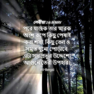 Picture 04 - লেবীয়া 2:16 BENIRV - পরে যাজক তার - Bible Verse Picture