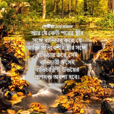 Picture 04 - লেবীয়া 20:10 BENIRV - আর যে কেউ পরের - Bible Verse Picture