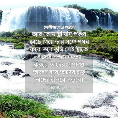 Picture 04 - লেবীয়া 20:16 BENIRV - আর কোন স্ত্রী যদি - Bible Verse Picture