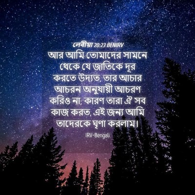 Picture 04 - লেবীয়া 20:23 BENIRV - আর আমি তোমাদের - Bible Verse Picture
