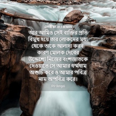 Picture 04 - লেবীয়া 20:3 BENIRV - আর আমিও সেই - Bible Verse Picture