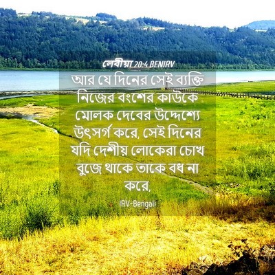 Picture 04 - লেবীয়া 20:4 BENIRV - আর যে দিনের সেই - Bible Verse Picture