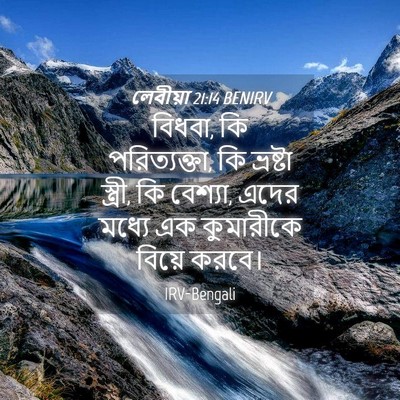 Picture 04 - লেবীয়া 21:14 BENIRV - বিধবা, কি - Bible Verse Picture