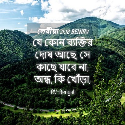 Picture 04 - লেবীয়া 21:18 BENIRV - যে কোন ব্যক্তির - Bible Verse Picture
